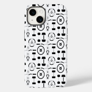 Minimalist Black Gym Equipment iPhone 14 Case