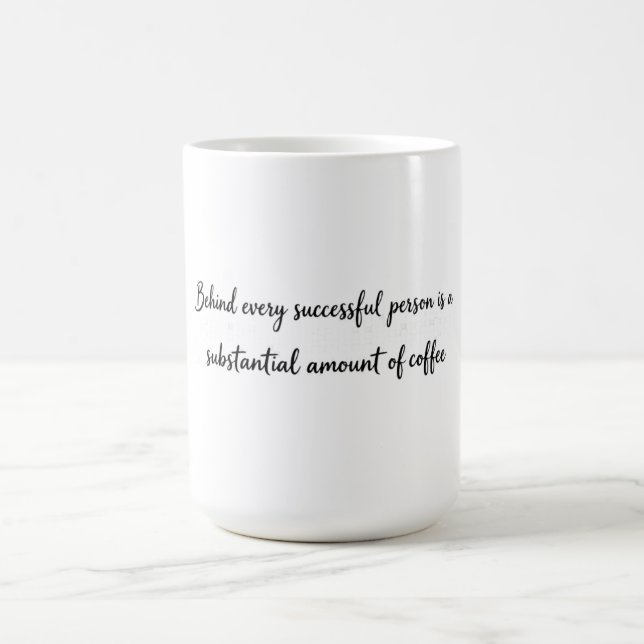 Minimalist Black Ink Coffee Typography Graphic Mug (Center)