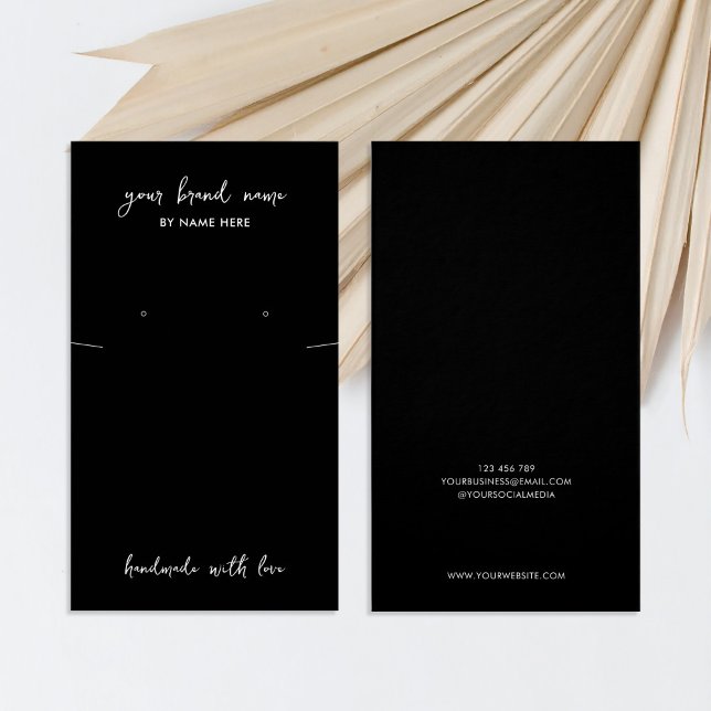 Minimalist Black Jewellery Earring Display Card (Creator Uploaded)
