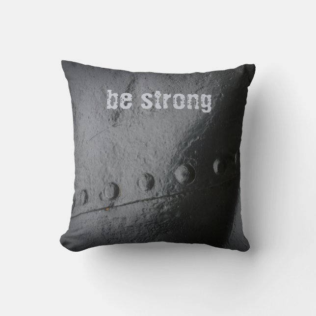 Minimalist black metal  cushion (Front)