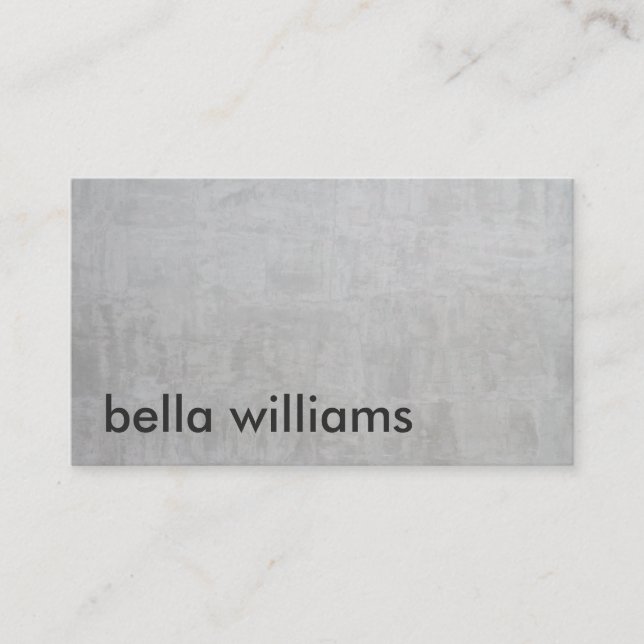 Minimalist black modern grey cement professional business card (Front)