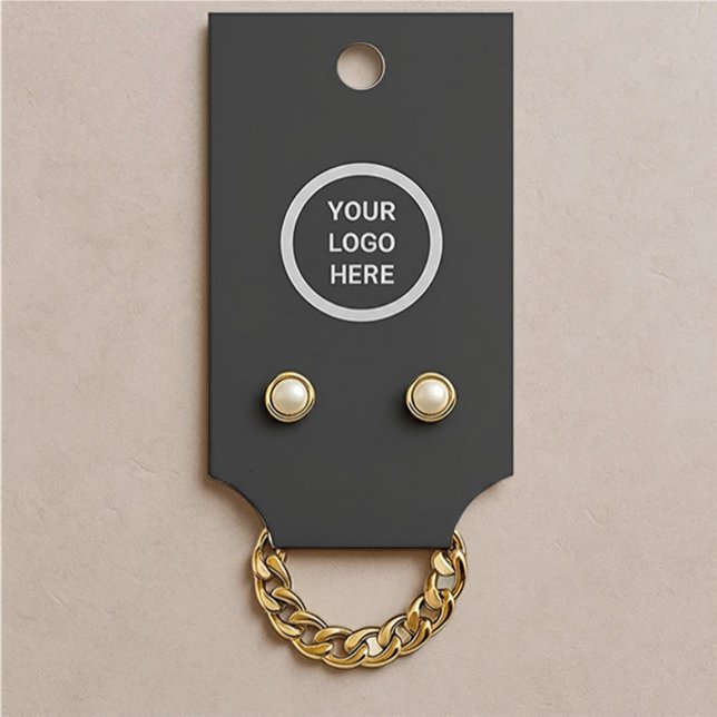 Minimalist Black Modern Jewellery Earring Display Business Card (Creator Uploaded)