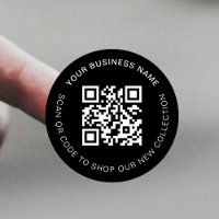 Minimalist Black Modern Scannable Business QR Code