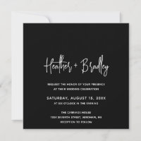 Minimalist Black Modern Wedding
