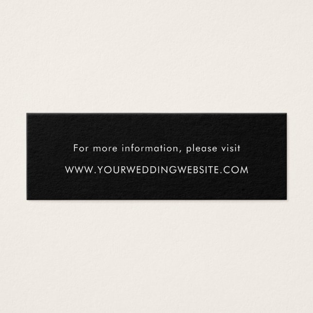 Minimalist Black Modern Wedding Website Cards (Front)