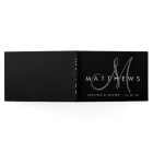 Minimalist Black Modern with Grey Monogram Wedding