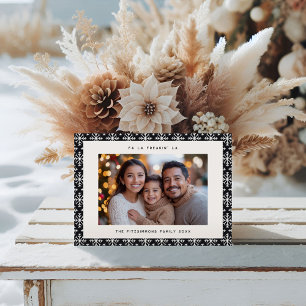 Minimalist Black Nordic Photo Christmas Card