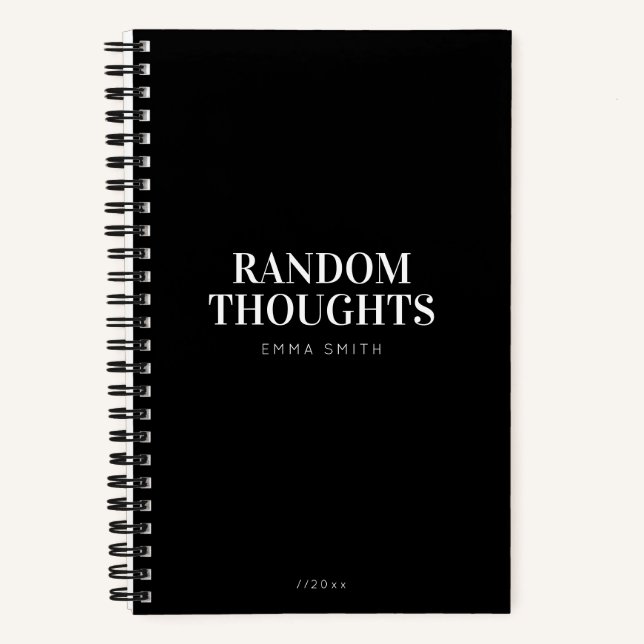 Minimalist Black Notebook (Front)