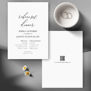 Minimalist Black on White Invitation
