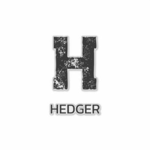 MINIMALIST BLACK ONE LETTER MONOGRAM NAME CLEAR