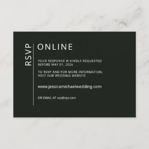 Minimalist Black Online RSVP Card
