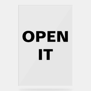 Minimalist Black Open Sign Modern Typography