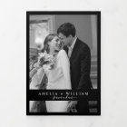 Minimalist black Photo QR Code RSVP wedding