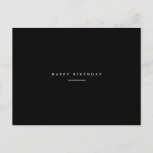 Minimalist Black Postcard