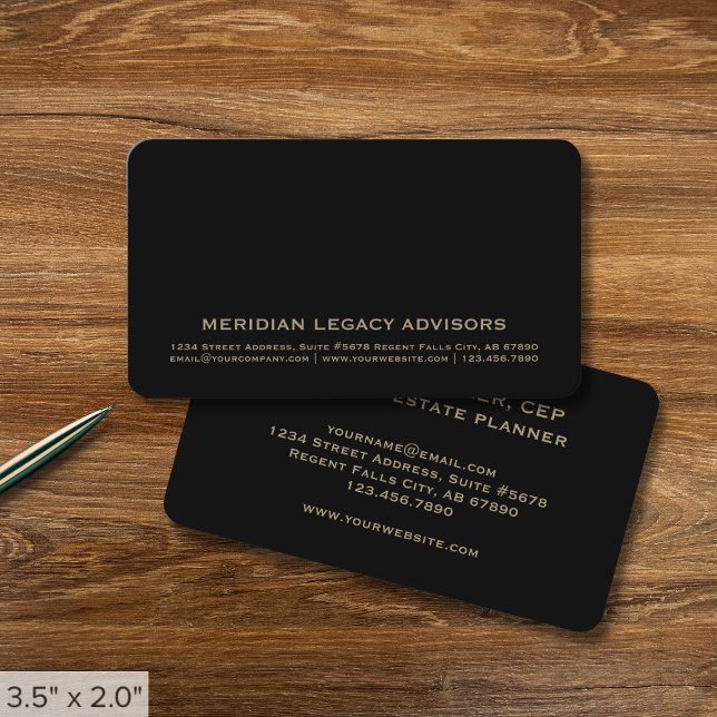 Minimalist Black Professional Business Card (Creator Uploaded)