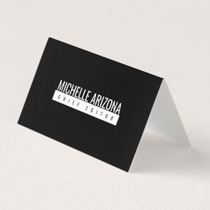 Minimalist Black Professional Modern Premium Linen Business Card