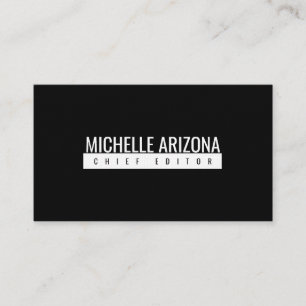 Minimalist Black Professional Modern Premium Linen Business Card