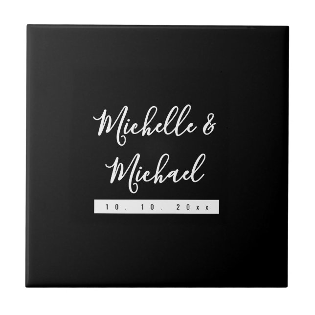 Minimalist Black Professional Modern Tile (Front)