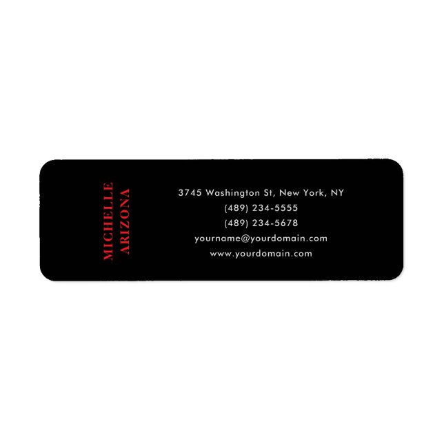 Minimalist Black Red & White Professional Modern (Front)
