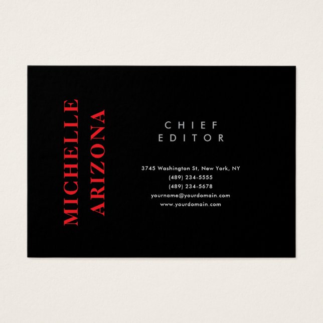 Minimalist Black Red & White Professional Modern (Front)