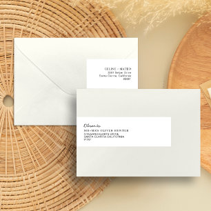 Minimalist Black Script Wedding Celebration Wrap Around Label