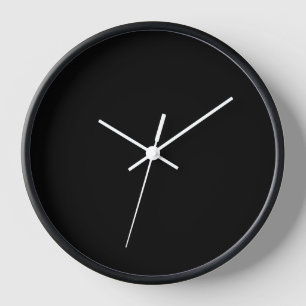 Minimalist black solid plain simple modern elegant clock