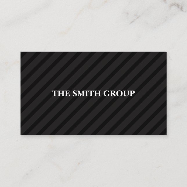 Minimalist Black Stripes with Serif Font Business Card (Front)