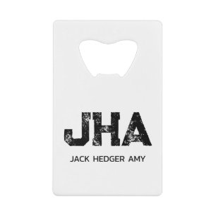 MINIMALIST BLACK THREE LETTER MONOGRAM NAME WHITE