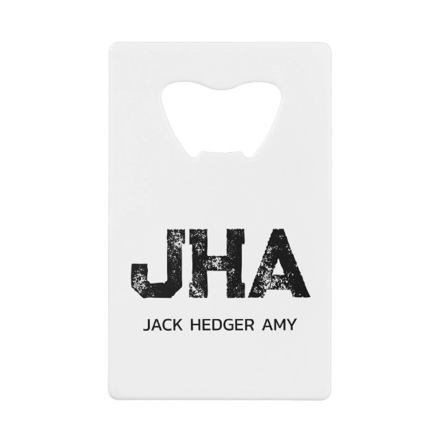 MINIMALIST BLACK THREE LETTER MONOGRAM NAME WHITE (Front)