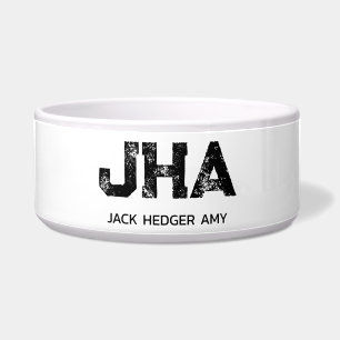 MINIMALIST BLACK THREE LETTER MONOGRAM NAME WHITE