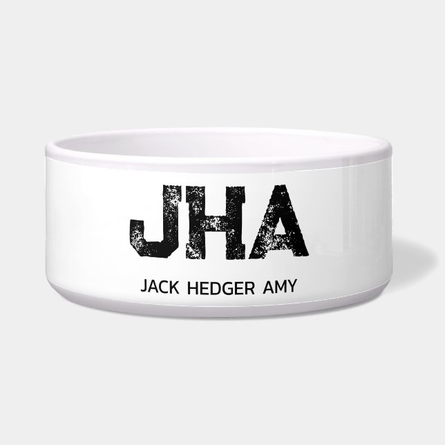 MINIMALIST BLACK THREE LETTER MONOGRAM NAME WHITE (Front)