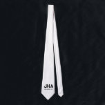 MINIMALIST BLACK THREE LETTER MONOGRAM NAME WHITE TIE<br><div class="desc">THIS IS A SIMPLE,  THREE LETTER MONOGRAM DESIGN,  SUITABLE FOR EVERYONE.YOU CAN CHANGE,  RESIZE OR ADD TEXT AND COLOURS THE WAY YOU LIKE.THANK YOU.</div>