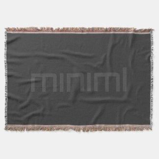 Minimalist Black Throw Blanket by miniml
