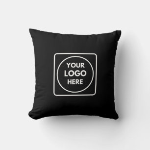 Minimalist Black Throw Pillow   Custom Business 