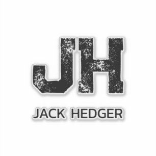 MINIMALIST BLACK TWO LETTER MONOGRAM NAME CLEAR