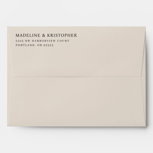 Minimalist Black Typographic Envelope (Back (Top Flap))