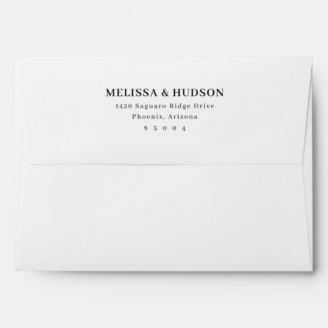 Minimalist Black Typographic Envelope (Back (Top Flap))