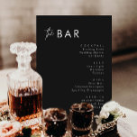 Minimalist Black Wedding Drinks Bar Menu Cards<br><div class="desc">Gold Foil Elegant 5x7" Wedding Table Menu Cards Minimalist Black Wedding Drinks Bar Menu,  Minimalist Modern Wedding Bar Menu Sign,  Drunk In Love,  Alcohol Wedding Drink Menu</div>