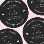 Minimalist Black Wedding Toss Me Confetti Favour Classic Round Sticker<br><div class="desc">Minimalist Wedding Toss Me Confetti Favour Stickers</div>