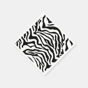 minimalist black white animal pattern napkin