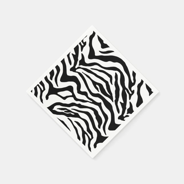 minimalist black white animal pattern napkin (Corner)