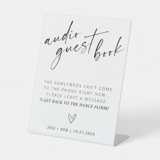 Minimalist Black & White Audio Guest Book Sign