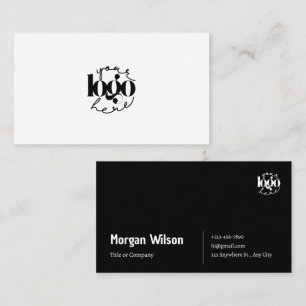 Minimalist black & white Business Logo Card