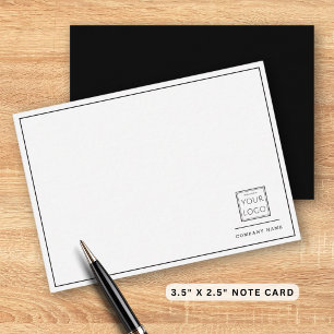 Minimalist Black White Business Logo Company Name Card