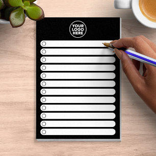 Minimalist Black White Business Logo To Do List Post-it Notes