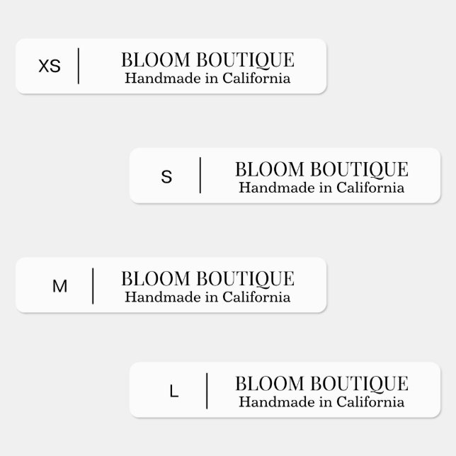 Minimalist Black White Clothing Size (Group)