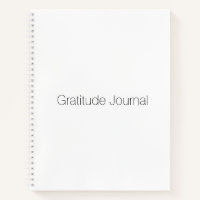 Minimalist black white custom Gratitude Journal