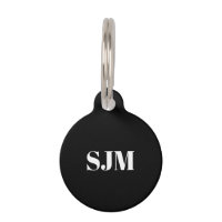 Minimalist black white Custom monogram initials