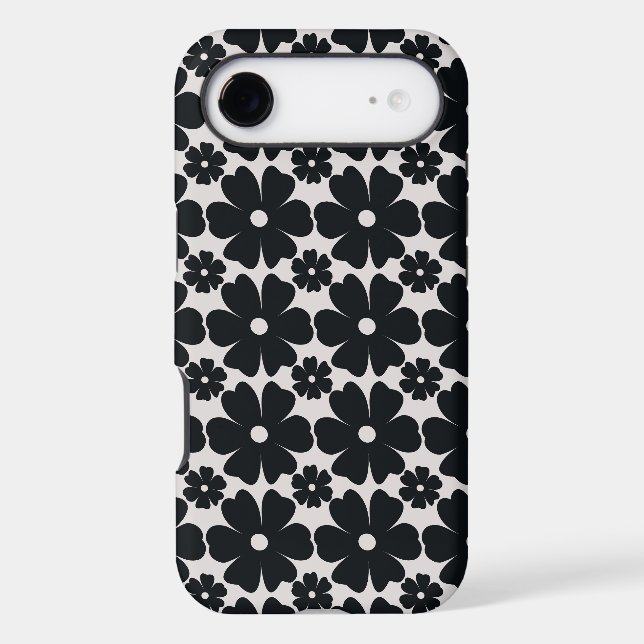 Minimalist black & white daisy pattern (Back)