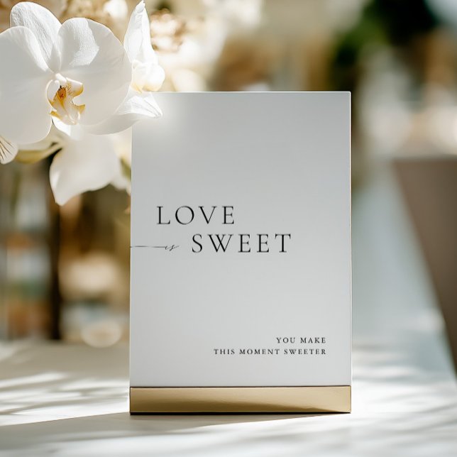 Minimalist Black & White Dessert Table Sign Invitation (Minimalist Black & White Dessert Table Sign)